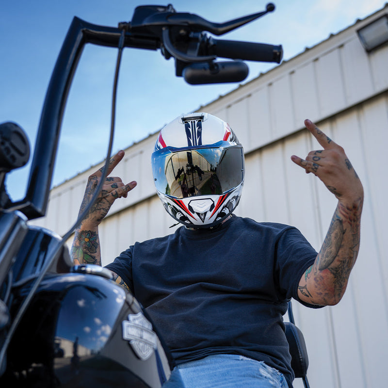 Load image into Gallery viewer, Daytona Glide Modular Motorcycle Helmet - DOT & ECE Approved, Bluetooth Ready, Dual Visor, Men/Women/Youth - W/ Phoenix