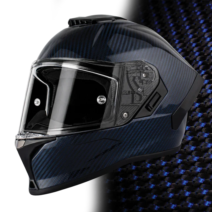 Load image into Gallery viewer, D.O.T. & ECE Daytona Viper- Blue Carbon Fiber