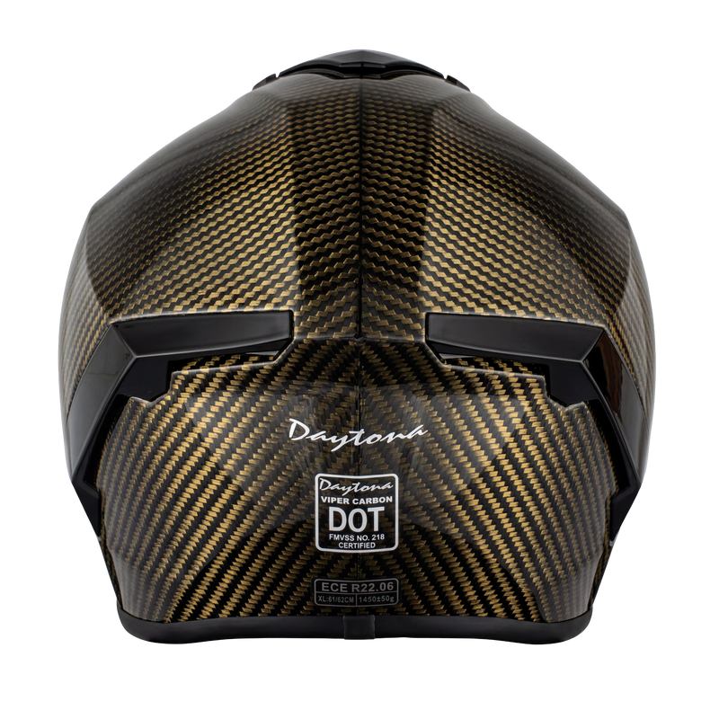 Load image into Gallery viewer, D.O.T. & ECE Daytona Viper- Gold Carbon Fiber