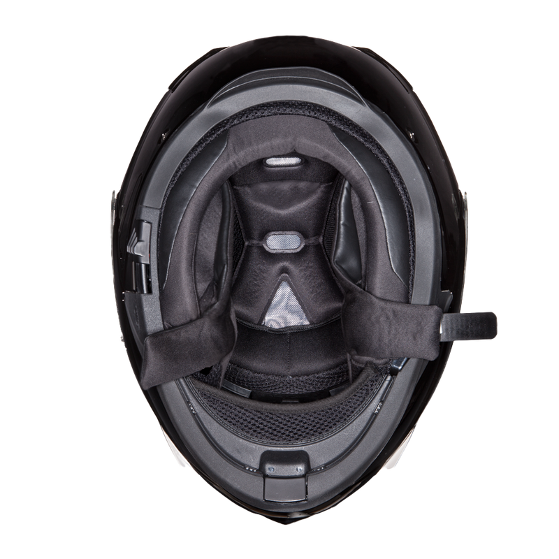 Load image into Gallery viewer, Daytona Glide Modular Motorcycle Helmet - DOT & ECE Approved, Bluetooth Ready, Dual Visor, Men/Women/Youth - Hi-Gloss Black