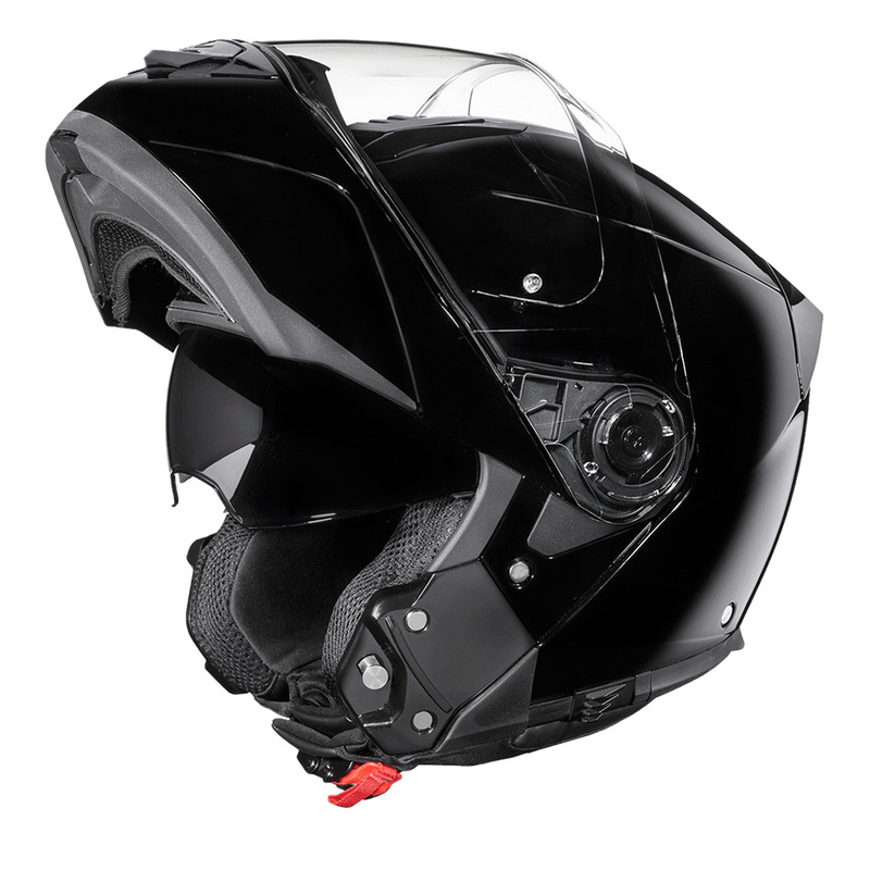 Load image into Gallery viewer, Daytona Glide Modular Motorcycle Helmet - DOT & ECE Approved, Bluetooth Ready, Dual Visor, Men/Women/Youth - Hi-Gloss Black