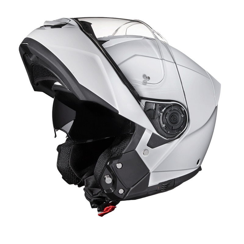 Load image into Gallery viewer, Daytona Glide Modular Motorcycle Helmet - DOT & ECE Approved, Bluetooth Ready, Dual Visor, Men/Women/Youth - Hi-Gloss White