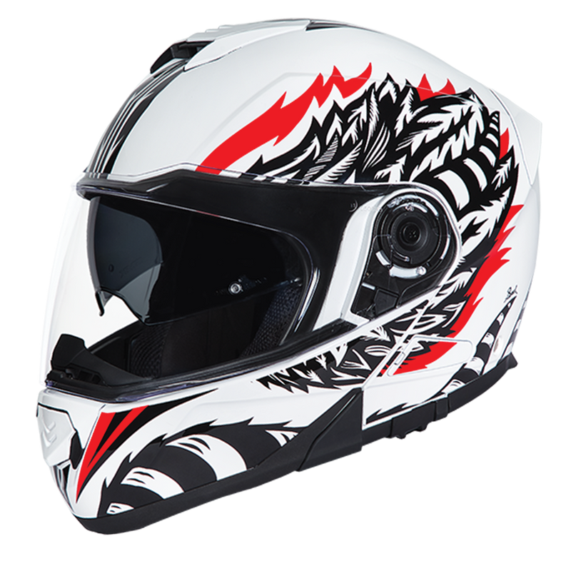 Load image into Gallery viewer, Daytona Glide Modular Motorcycle Helmet - DOT & ECE Approved, Bluetooth Ready, Dual Visor, Men/Women/Youth - W/ Phoenix