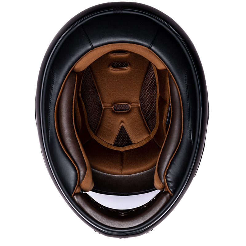 Load image into Gallery viewer, DOT Daytona Retro Full Face Motorcycle Helmet: Vintage Style for Men, Women, & Youth - Dull Black W/ Dull Black Accents