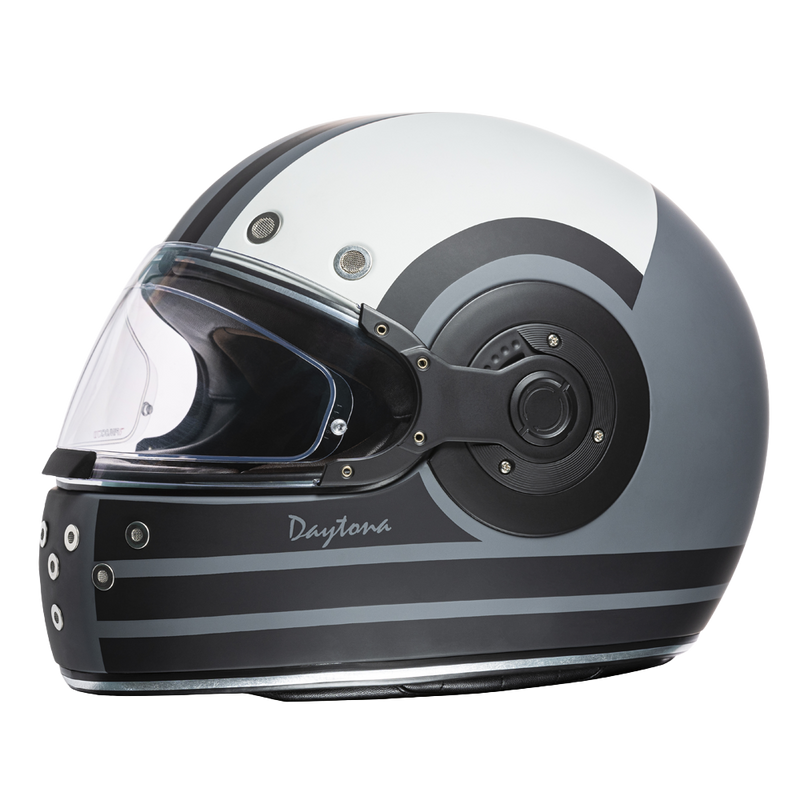 Load image into Gallery viewer, DOT & ECE Approved Daytona Retro Full Face Motorcycle Helmet: Vintage Style for Men, Women, & Youth - W/ Racer