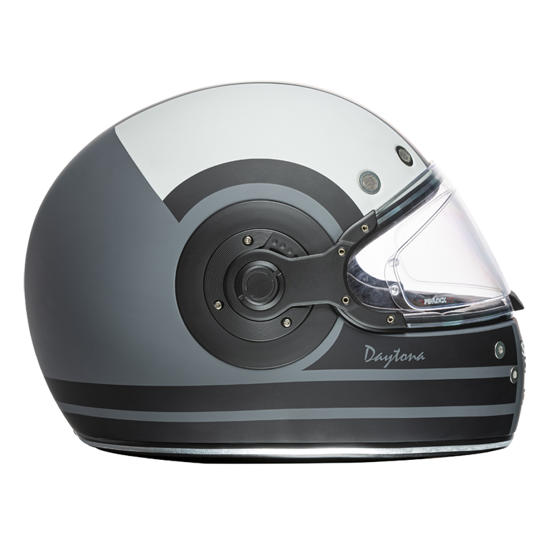 Load image into Gallery viewer, DOT & ECE Approved Daytona Retro Full Face Motorcycle Helmet: Vintage Style for Men, Women, & Youth - W/ Racer