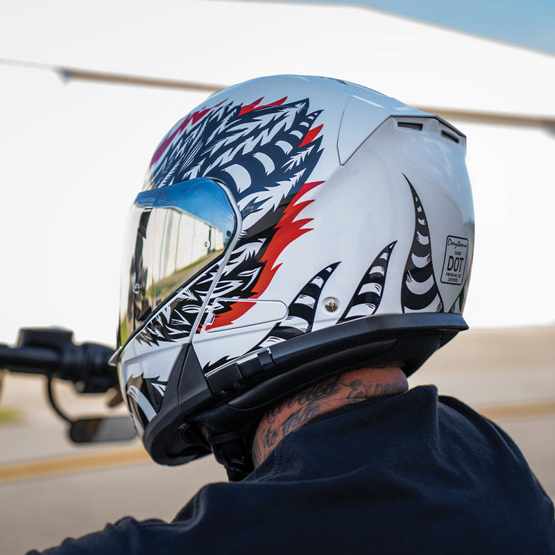 Load image into Gallery viewer, Daytona Glide Modular Motorcycle Helmet - DOT &amp; ECE Approved, Bluetooth Ready, Dual Visor, Men/Women/Youth - W/ Phoenix
