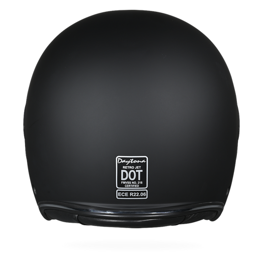D.O.T. & ECE Daytona Retro Jet- Dull Black