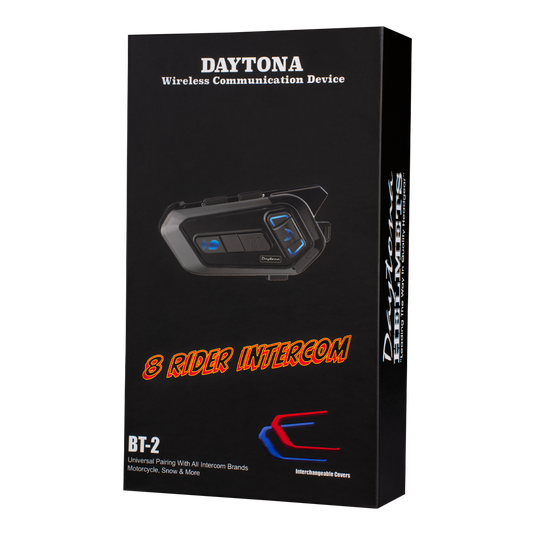 Daytona Helmets Motorcycle Bluetooth Headset - Motorcycle Communication System For All Types of Helmets - 2