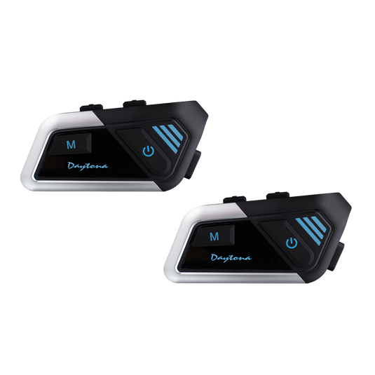 Daytona Helmets Motorcycle Bluetooth Headset - Motorcycle Communication System For All Types of Helmets - PAIR