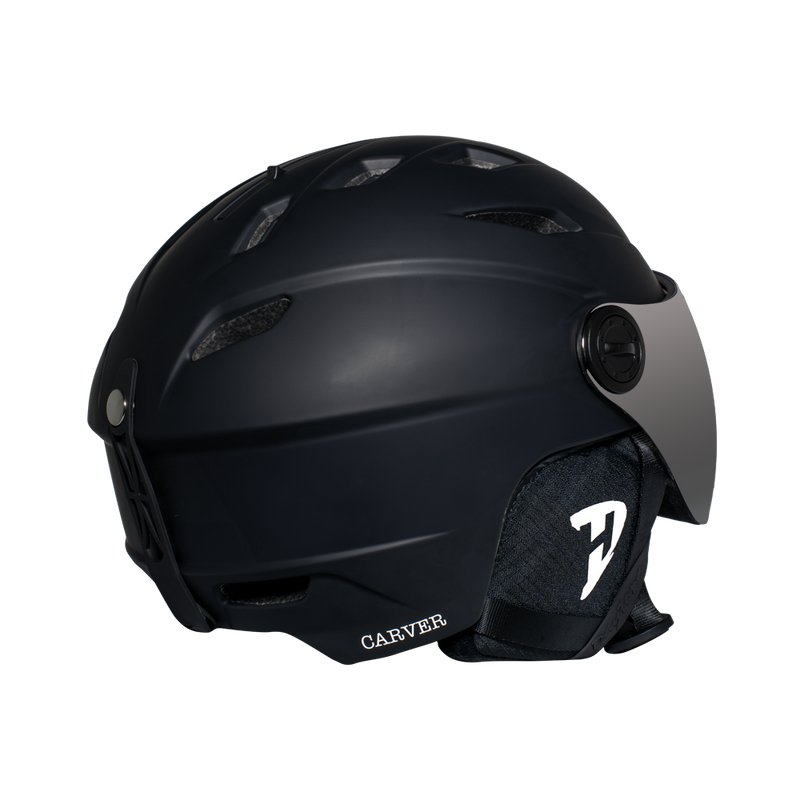Load image into Gallery viewer, Daytona Carver Ski Helmet - Adjustable Ski Helmet for Men, Women &amp; Youth - Dull Black with Anti-Fog Visor

