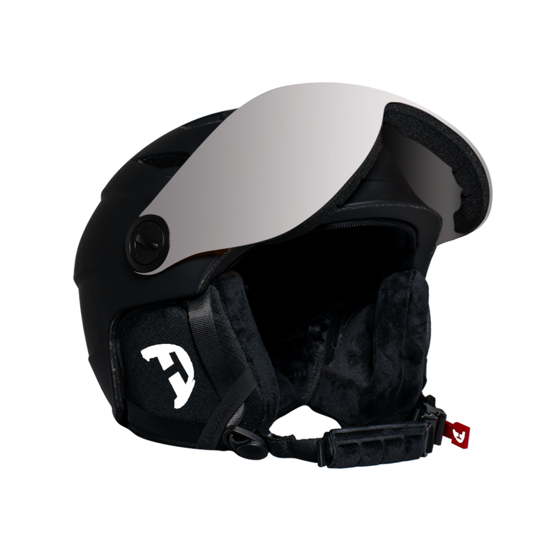 Load image into Gallery viewer, Daytona Carver Ski Helmet - Adjustable Ski Helmet for Men, Women &amp; Youth - Dull Black with Anti-Fog Visor
