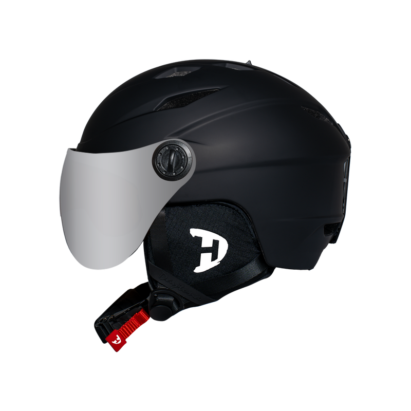 Load image into Gallery viewer, Daytona Carver Ski Helmet - Adjustable Ski Helmet for Men, Women &amp; Youth - Dull Black with Anti-Fog Visor
