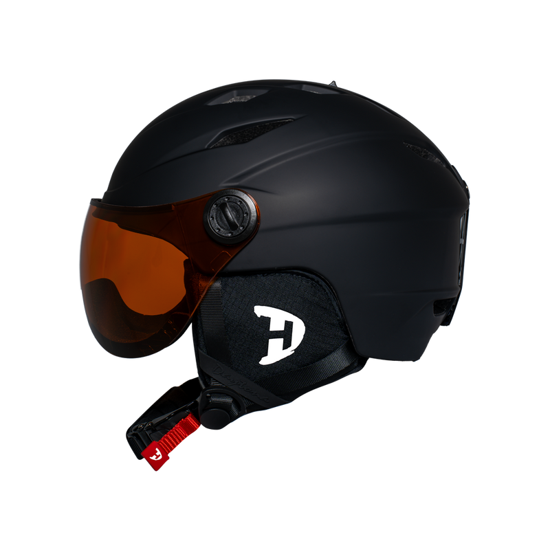 Load image into Gallery viewer, Daytona Carver Ski Helmet - Adjustable Ski Helmet for Men, Women &amp; Youth - Dull Black with Anti-Fog Visor
