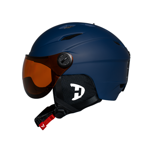 Daytona Carver Ski Helmet - Adjustable Ski Helmet for Men, Women & Youth - Dull Blue with Anti-Fog Visor