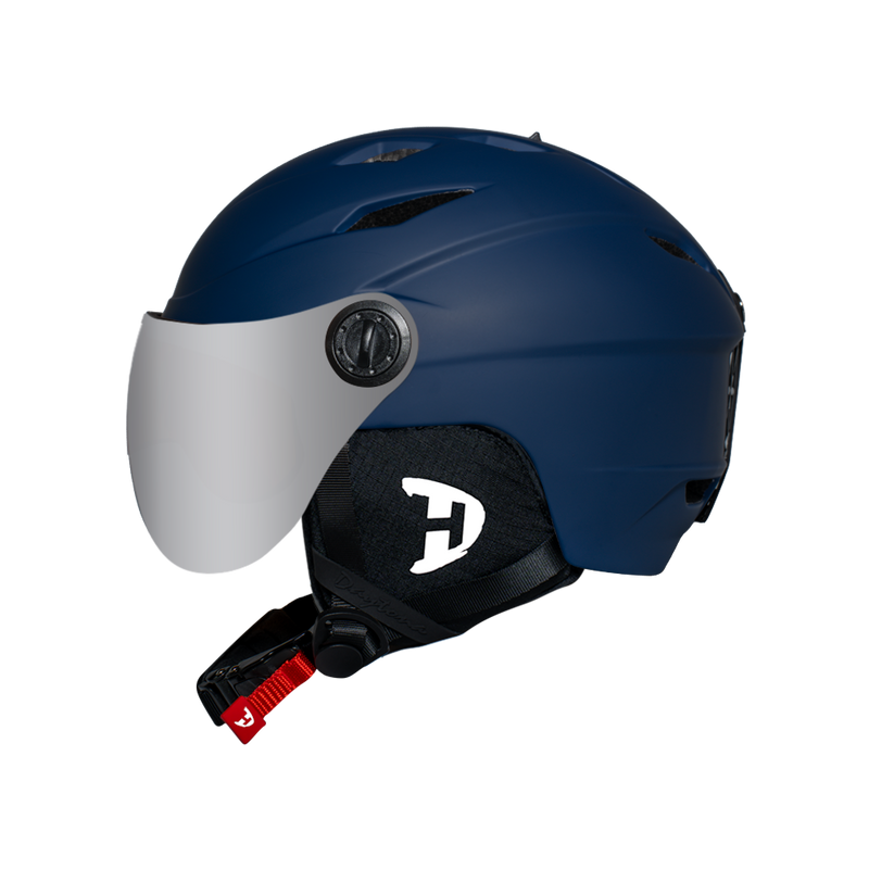 Load image into Gallery viewer, Daytona Carver Ski Helmet - Adjustable Ski Helmet for Men, Women &amp; Youth - Dull Blue with Anti-Fog Visor
