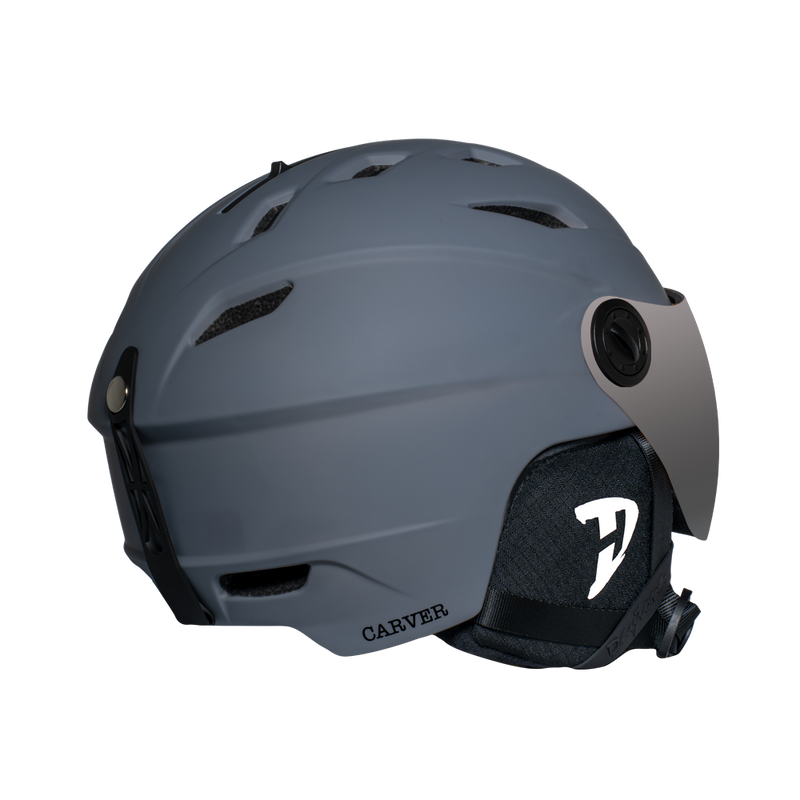 Load image into Gallery viewer, Daytona Carver Ski Helmet - Adjustable Helmet for Men, Women &amp; Youth - Dull Grey with Anti-Fog Visor

