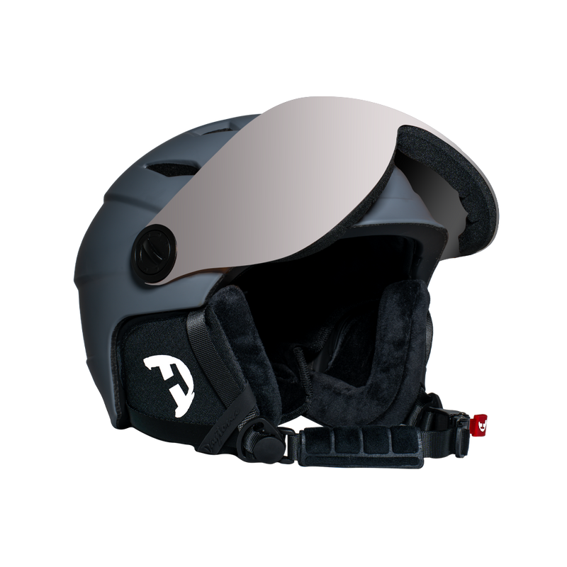 Load image into Gallery viewer, Daytona Carver Ski Helmet - Adjustable Ski Helmet for Men, Women &amp; Youth - Dull Grey with Anti-Fog Visor
