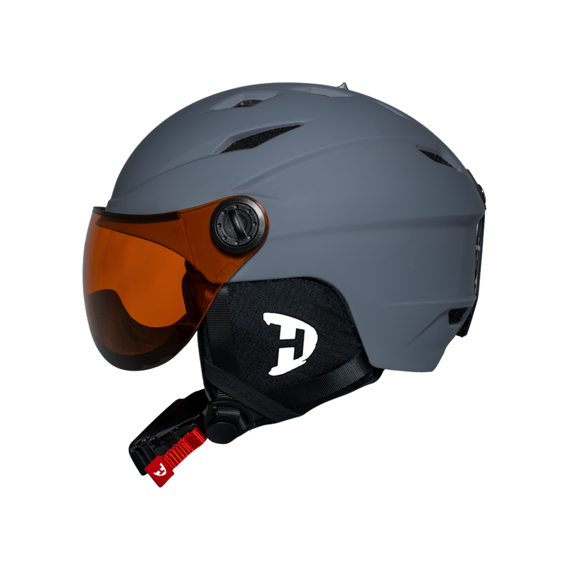 Load image into Gallery viewer, Daytona Carver Ski Helmet - Adjustable Ski Helmet for Men, Women &amp; Youth - Dull Grey with Anti-Fog Visor
