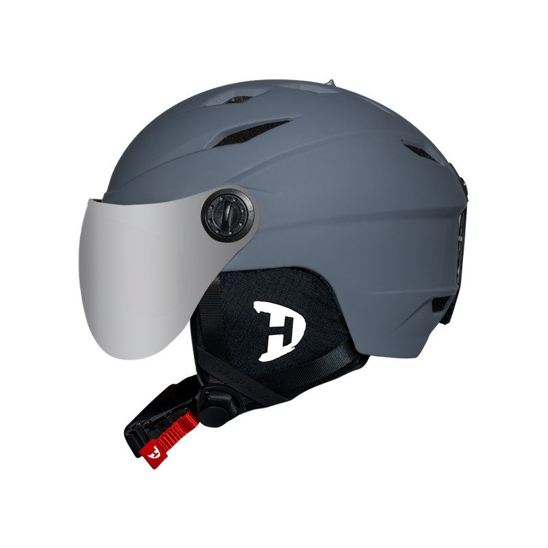 Load image into Gallery viewer, Daytona Carver Ski Helmet - Adjustable Helmet for Men, Women &amp; Youth - Dull Grey with Anti-Fog Visor
