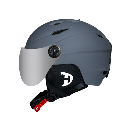 Daytona Carver Ski Helmet - Adjustable Ski Helmet for Men, Women & Youth - Dull Grey with Anti-Fog Visor