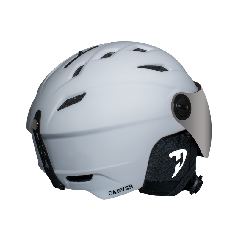 Load image into Gallery viewer, Daytona Carver Ski Helmet - Adjustable Ski Helmet for Men, Women &amp; Youth - Dull Chalk White with Anti-Fog Visor
