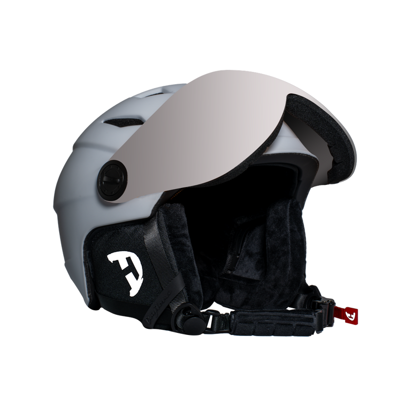 Load image into Gallery viewer, Daytona Carver Ski Helmet - Adjustable Ski Helmet for Men, Women &amp; Youth - Dull Chalk White with Anti-Fog Visor
