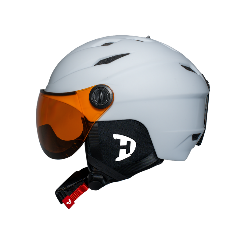 Load image into Gallery viewer, Daytona Carver Ski Helmet - Adjustable Ski Helmet for Men, Women &amp; Youth - Dull Chalk White with Anti-Fog Visor
