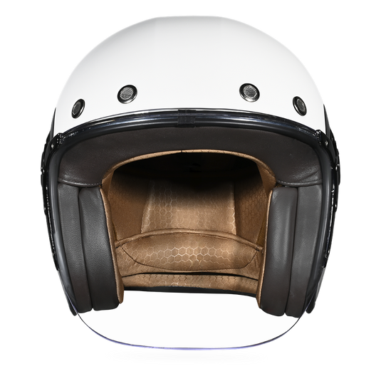 D.O.T. & ECE Daytona Retro Jet- Hi-Gloss White