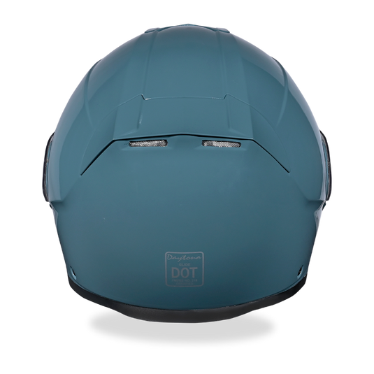 Daytona Glide Modular Motorcycle Helmet - DOT & ECE Approved, Bluetooth Ready, Dual Visor, Men/Women/Youth- Shark Blu