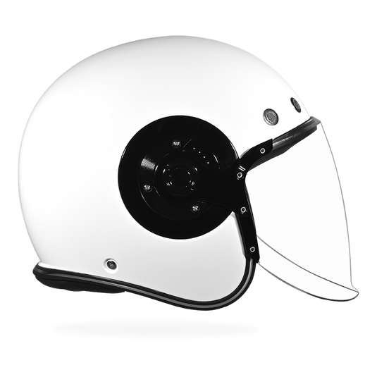 D.O.T. & ECE Daytona Retro Jet- Hi-Gloss White