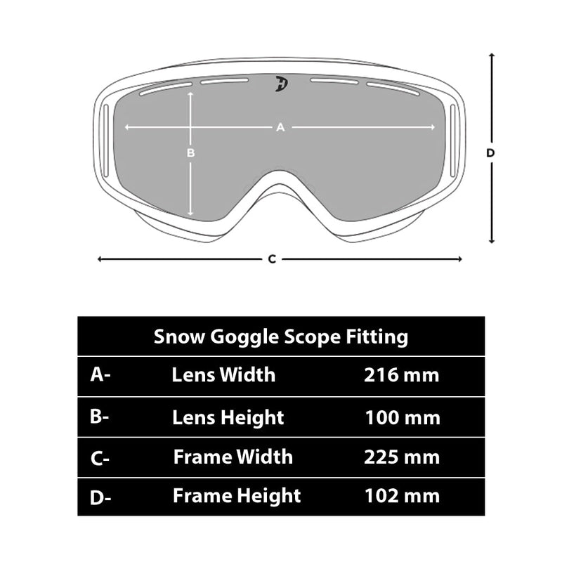 Load image into Gallery viewer, Daytona Snow Goggle Scope (Includes 1 x Magnetic Frame, 3 x Magnetic Lens, 1 x Goggles Dust Cover)
