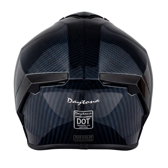D.O.T. & ECE Daytona Viper- Blue Carbon Fiber