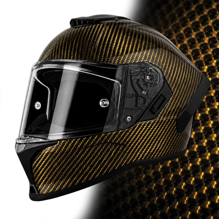 Load image into Gallery viewer, D.O.T. &amp; ECE Daytona Viper- Gold Carbon Fiber
