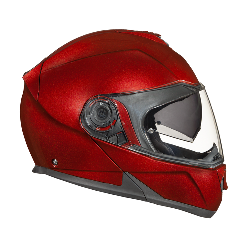 Load image into Gallery viewer, Daytona Glide Modular Motorcycle Helmet - DOT &amp; ECE Approved, Bluetooth Ready, Dual Visor, Men/Women/Youth - Black Cherry
