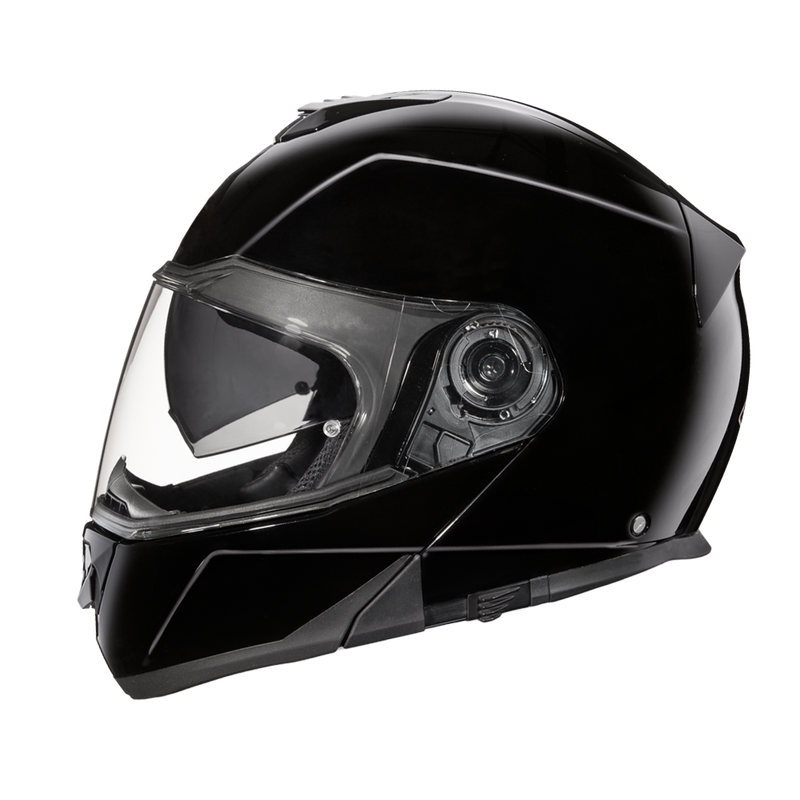 Load image into Gallery viewer, Daytona Glide Modular Motorcycle Helmet - DOT &amp; ECE Approved, Bluetooth Ready, Dual Visor, Men/Women/Youth - Hi-Gloss Black

