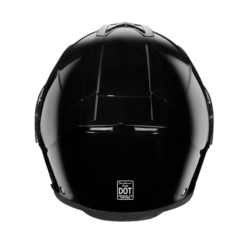 Load image into Gallery viewer, Daytona Glide Modular Motorcycle Helmet - DOT &amp; ECE Approved, Bluetooth Ready, Dual Visor, Men/Women/Youth - Hi-Gloss Black
