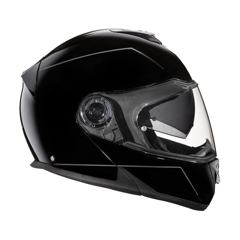 Load image into Gallery viewer, Daytona Glide Modular Motorcycle Helmet - DOT &amp; ECE Approved, Bluetooth Ready, Dual Visor, Men/Women/Youth - Hi-Gloss Black
