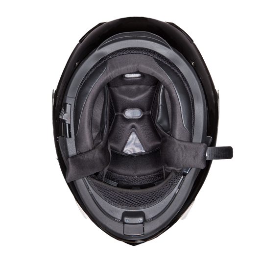 Daytona Glide Modular Motorcycle Helmet - DOT & ECE Approved, Bluetooth Ready, Dual Visor, Men/Women/Youth - Hi-Gloss Black