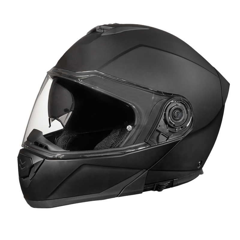 Load image into Gallery viewer, Daytona Glide Modular Motorcycle Helmet - DOT &amp; ECE Approved, Bluetooth Ready, Dual Visor, Men/Women/Youth - Dull Black

