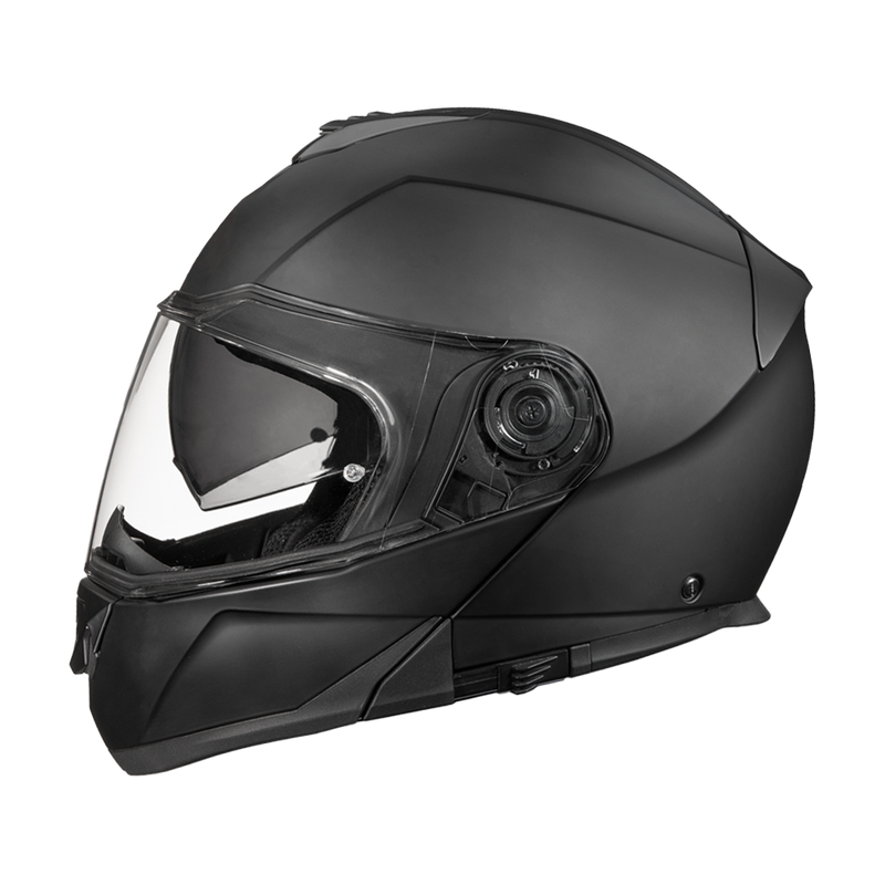 Load image into Gallery viewer, Daytona Glide Modular Motorcycle Helmet - DOT &amp; ECE Approved, Bluetooth Ready, Dual Visor, Men/Women/Youth - Dull Black
