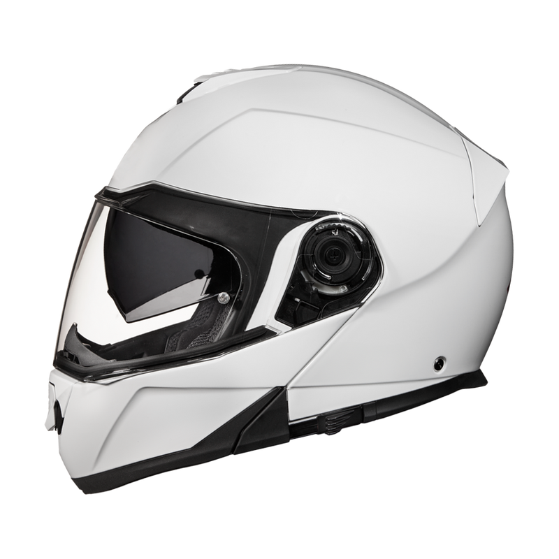 Load image into Gallery viewer, Daytona Glide Modular Motorcycle Helmet - DOT &amp; ECE Approved, Bluetooth Ready, Dual Visor, Men/Women/Youth - Hi-Gloss White
