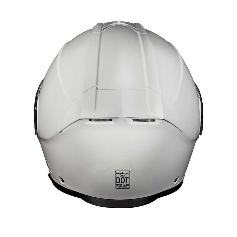Load image into Gallery viewer, Daytona Glide Modular Motorcycle Helmet - DOT &amp; ECE Approved, Bluetooth Ready, Dual Visor, Men/Women/Youth - Hi-Gloss White

