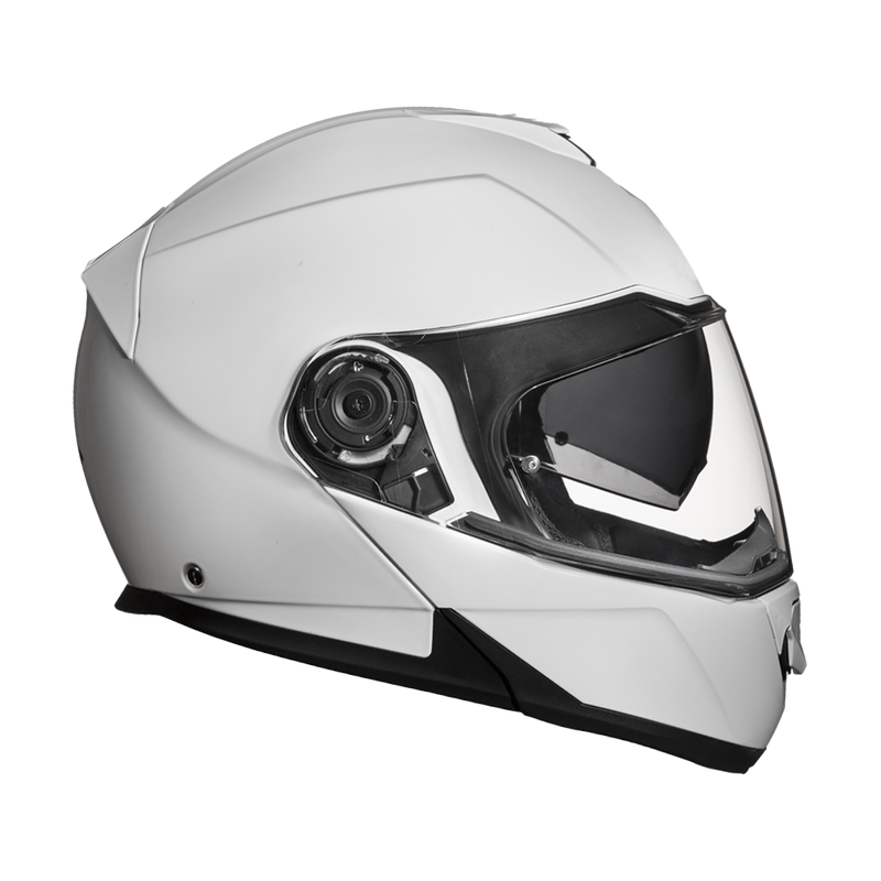 Load image into Gallery viewer, Daytona Glide Modular Motorcycle Helmet - DOT &amp; ECE Approved, Bluetooth Ready, Dual Visor, Men/Women/Youth - Hi-Gloss White
