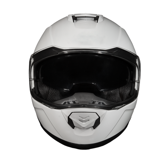 Daytona Glide Modular Motorcycle Helmet - DOT & ECE Approved, Bluetooth Ready, Dual Visor, Men/Women/Youth - Hi-Gloss White