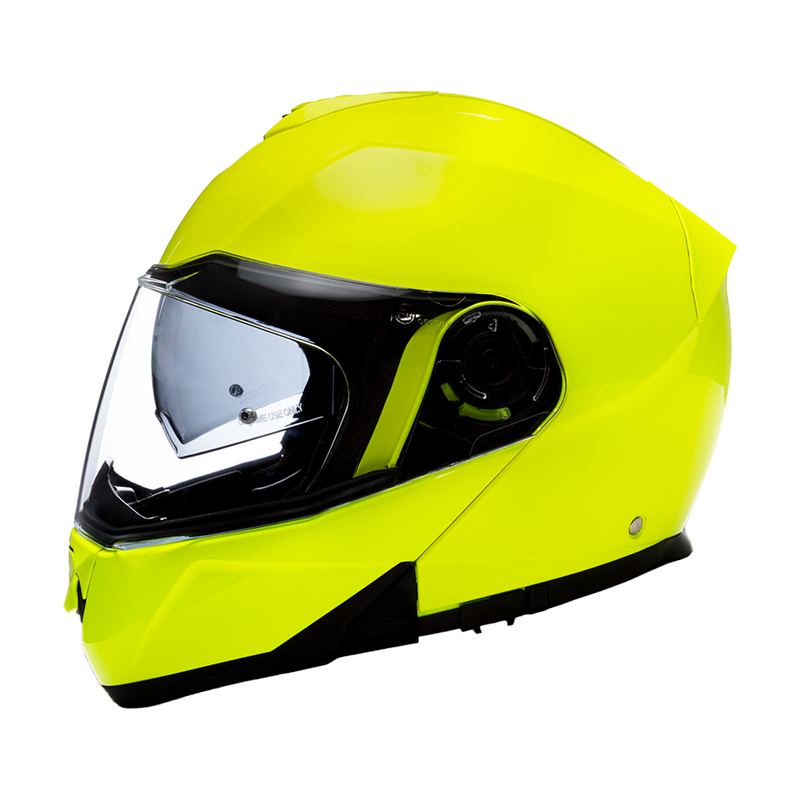 Load image into Gallery viewer, Daytona Glide Modular Motorcycle Helmet - DOT &amp; ECE Approved, Bluetooth Ready, Dual Visor, Men/Women/Youth - Fluorescent Yellow
