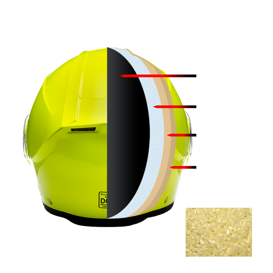 Daytona Glide Modular Motorcycle Helmet - DOT & ECE Approved, Bluetooth Ready, Dual Visor, Men/Women/Youth - Fluorescent Yellow