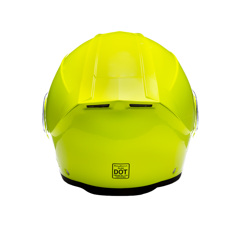 Load image into Gallery viewer, Daytona Glide Modular Motorcycle Helmet - DOT &amp; ECE Approved, Bluetooth Ready, Dual Visor, Men/Women/Youth - Fluorescent Yellow
