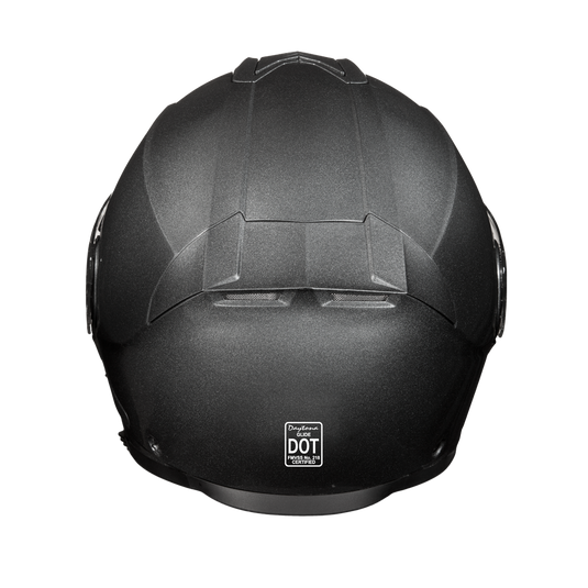 Daytona Glide Modular Motorcycle Helmet - DOT & ECE Approved, Bluetooth Ready, Dual Visor, Men/Women/Youth - Gun Metal Grey Metallic