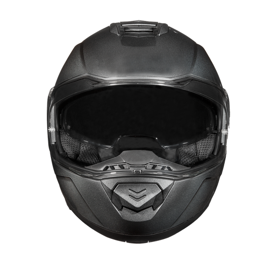 Daytona Glide Modular Motorcycle Helmet - DOT & ECE Approved, Bluetooth Ready, Dual Visor, Men/Women/Youth - Gun Metal Grey Metallic
